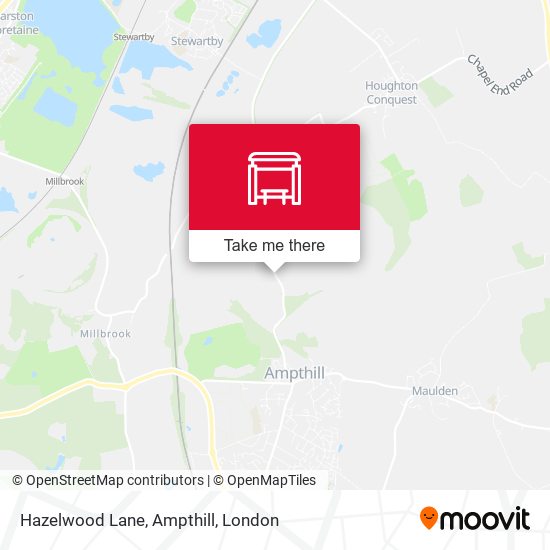 Hazelwood Lane, Ampthill map