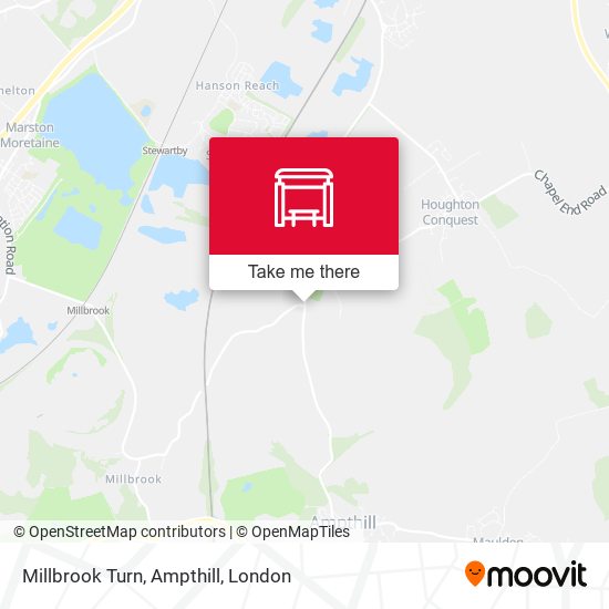 Millbrook Turn, Ampthill map