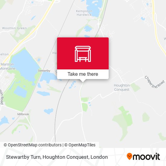 Stewartby Turn, Houghton Conquest map