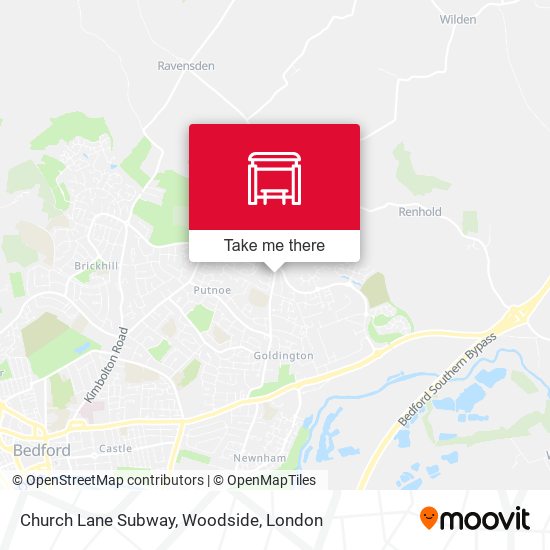 Church Lane Subway, Woodside map