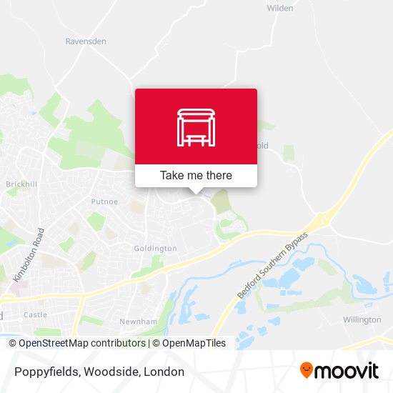 Poppyfields, Woodside map