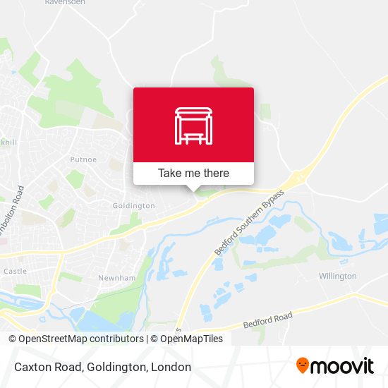 Caxton Road, Goldington map