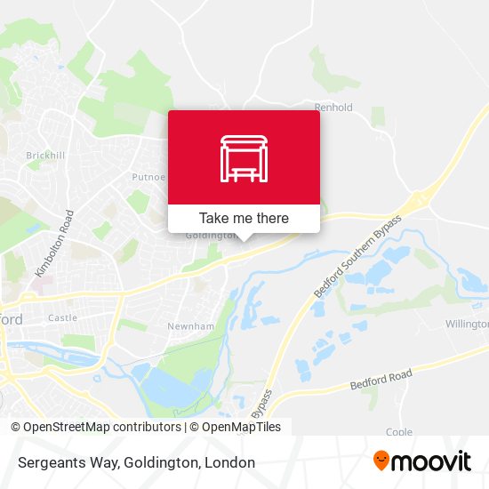 Sergeants Way, Goldington map
