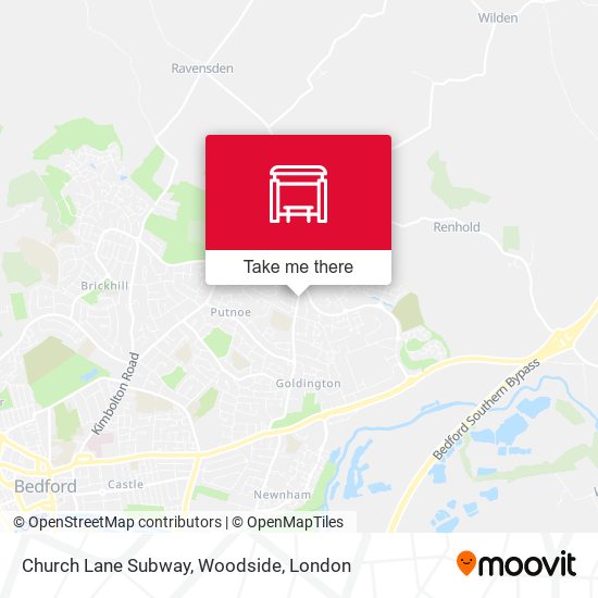Church Lane Subway, Woodside map