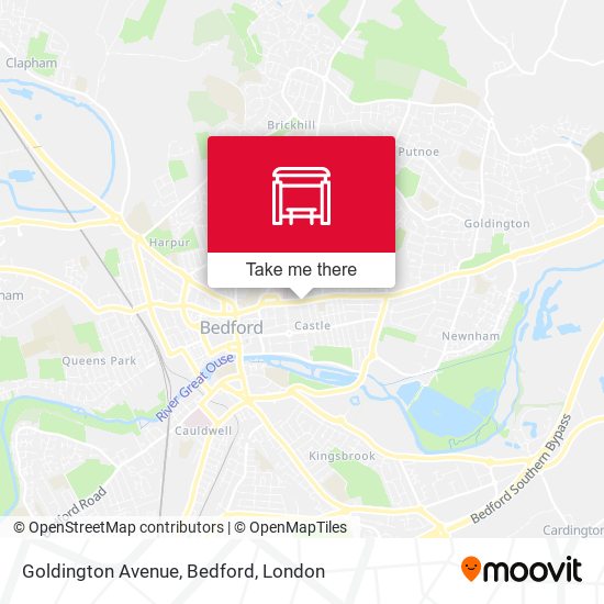 Goldington Avenue, Bedford map