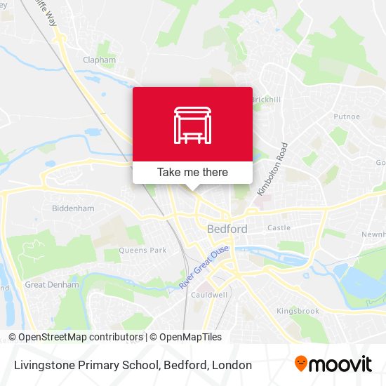 Livingstone Primary School, Bedford map