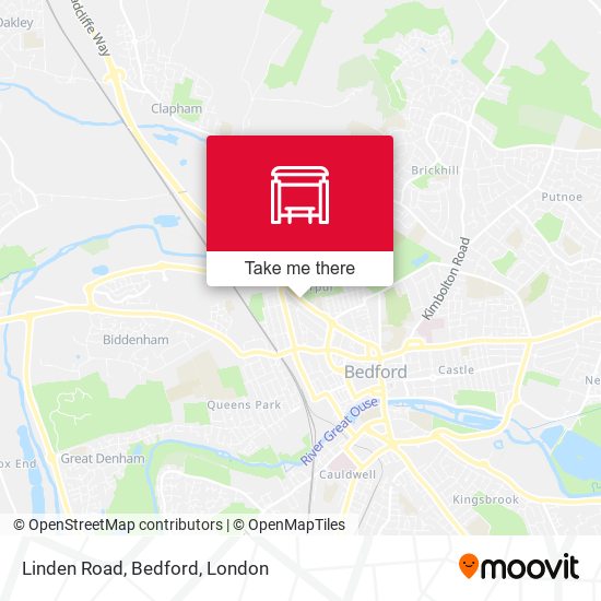 Linden Road, Bedford map