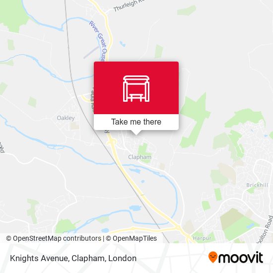 Knights Avenue, Clapham map