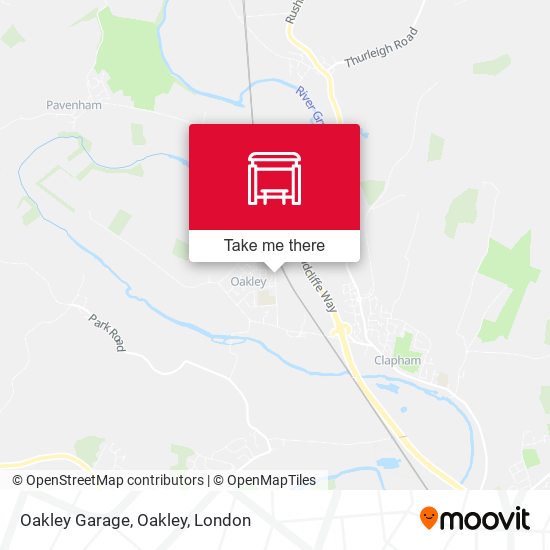 Oakley Garage, Oakley map