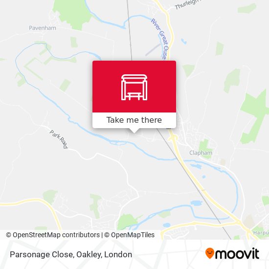 Parsonage Close, Oakley map