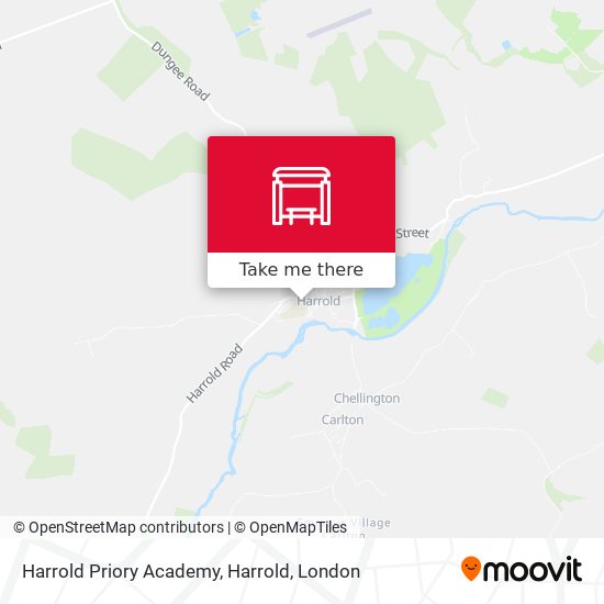 Harrold Priory Academy, Harrold map