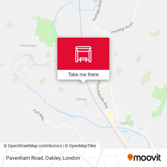 Pavenham Road, Oakley map