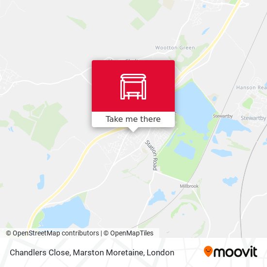 Chandlers Close, Marston Moretaine map