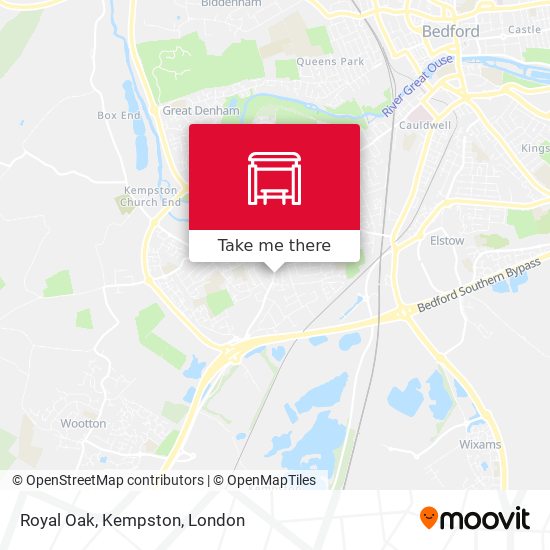 Royal Oak, Kempston map