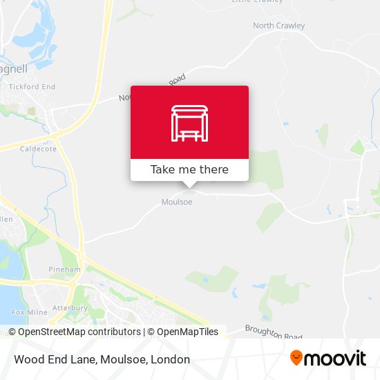 Wood End Lane, Moulsoe map