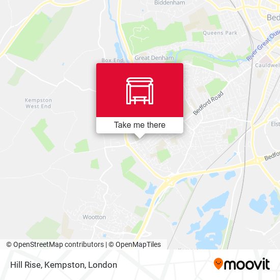 Hill Rise, Kempston map