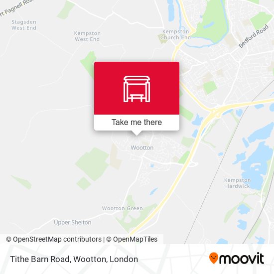 Tithe Barn Road, Wootton map