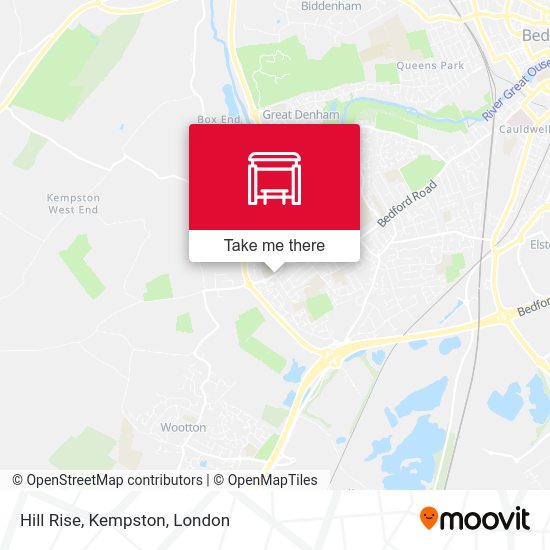 Hill Rise, Kempston map
