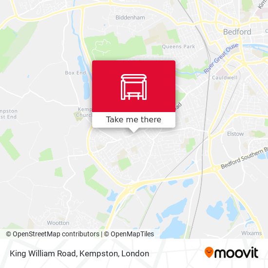 King William Road, Kempston map