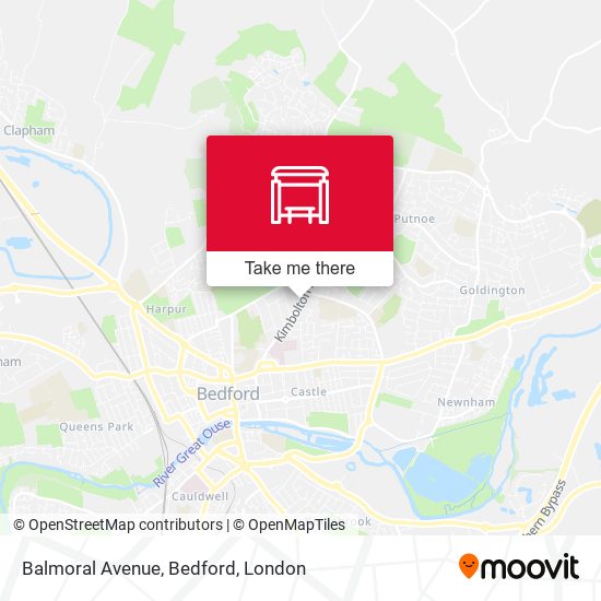 Balmoral Avenue, Bedford map