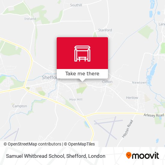 Samuel Whitbread School, Shefford map
