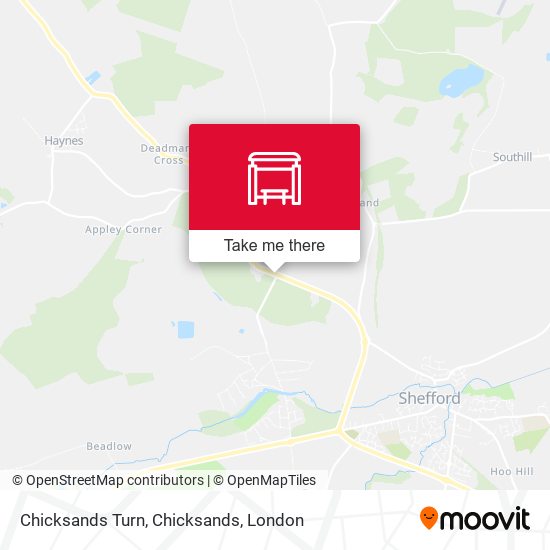 Chicksands Turn, Chicksands map