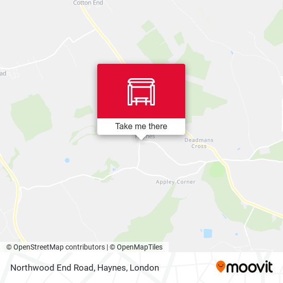Northwood End Road, Haynes map
