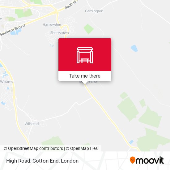 High Road, Cotton End map