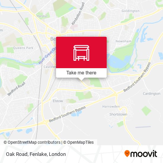 Oak Road, Fenlake map