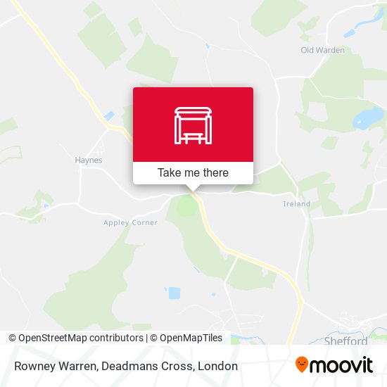 Rowney Warren, Deadmans Cross map