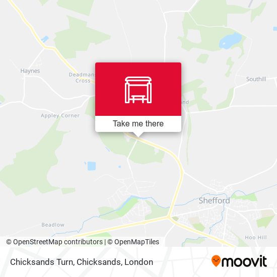 Chicksands Turn, Chicksands map