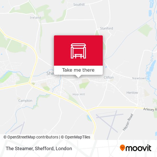 The Steamer, Shefford map