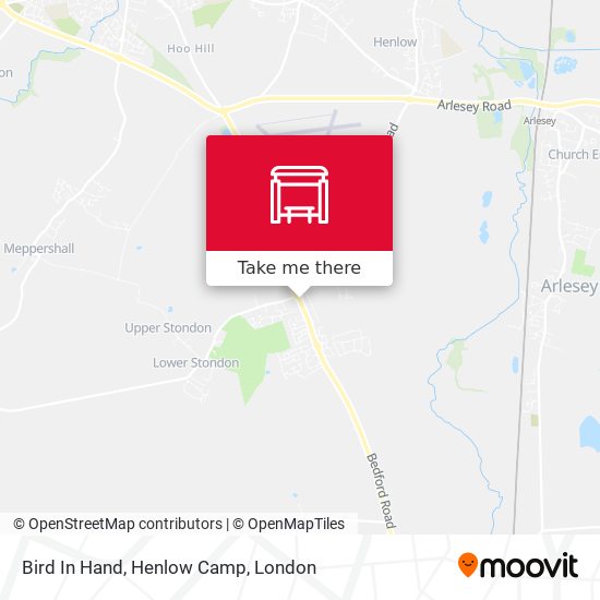 Bird In Hand, Henlow Camp map