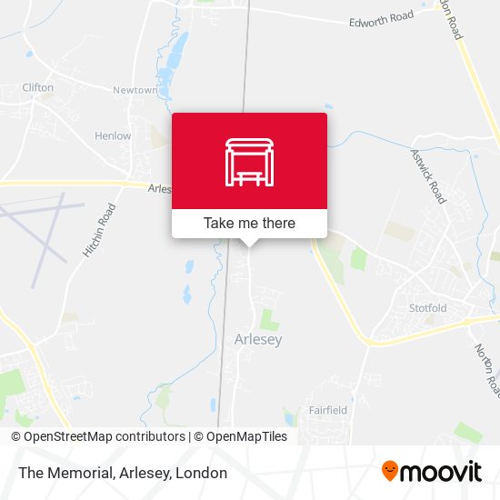 The Memorial, Arlesey map