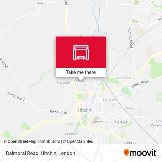 Balmoral Road, Hitchin map