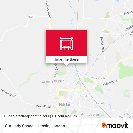 Our Lady School, Hitchin map