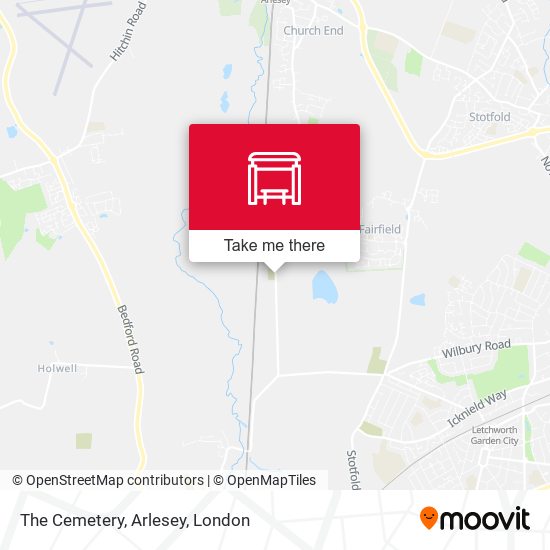The Cemetery, Arlesey map