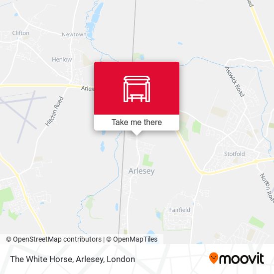 The White Horse, Arlesey map
