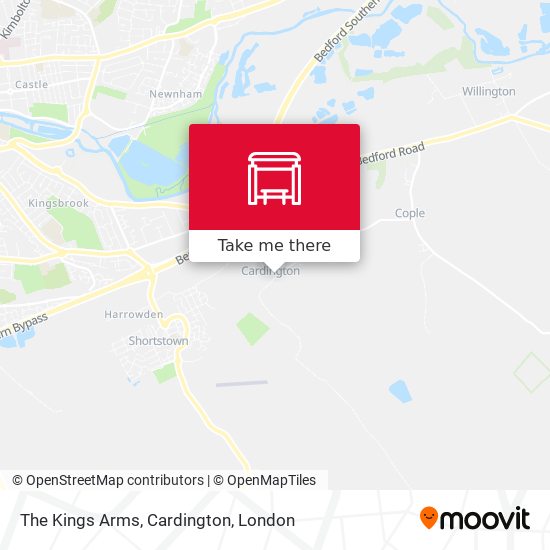 The Kings Arms, Cardington map