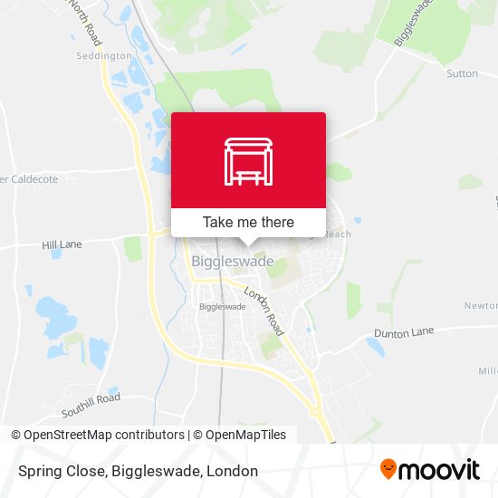 Spring Close, Biggleswade map