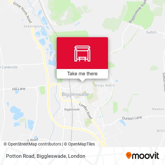 Potton Road, Biggleswade map