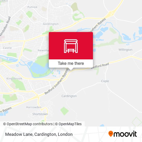 Meadow Lane, Cardington map