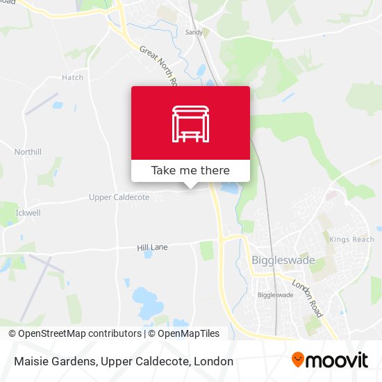 Maisie Gardens, Upper Caldecote map