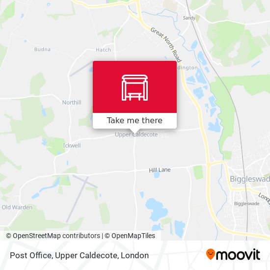 Post Office, Upper Caldecote map