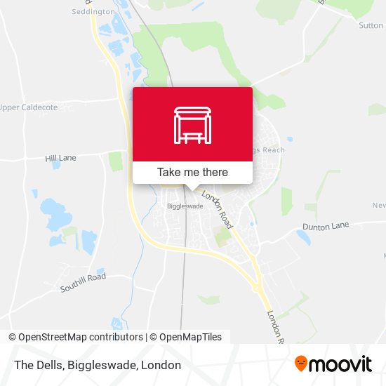 The Dells, Biggleswade map