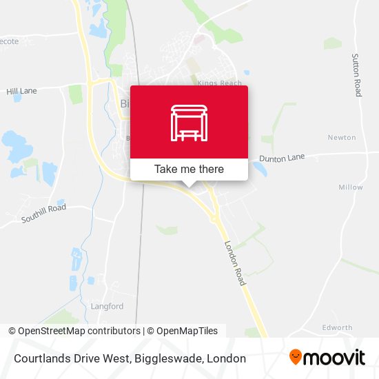 Courtlands Drive West, Biggleswade map