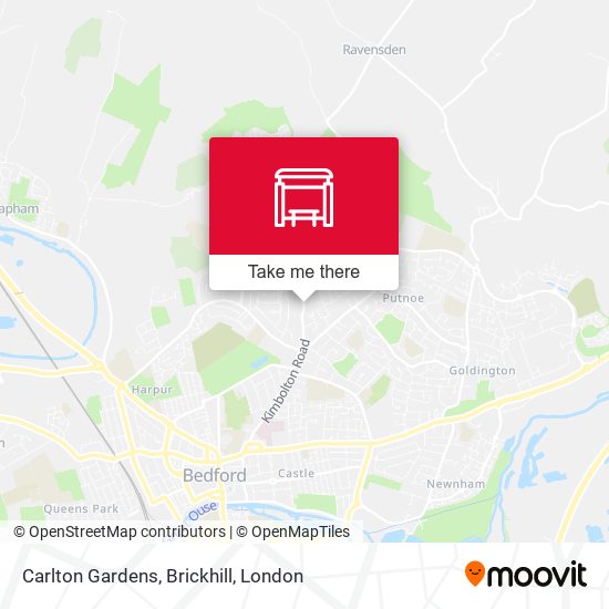 Carlton Gardens, Brickhill map