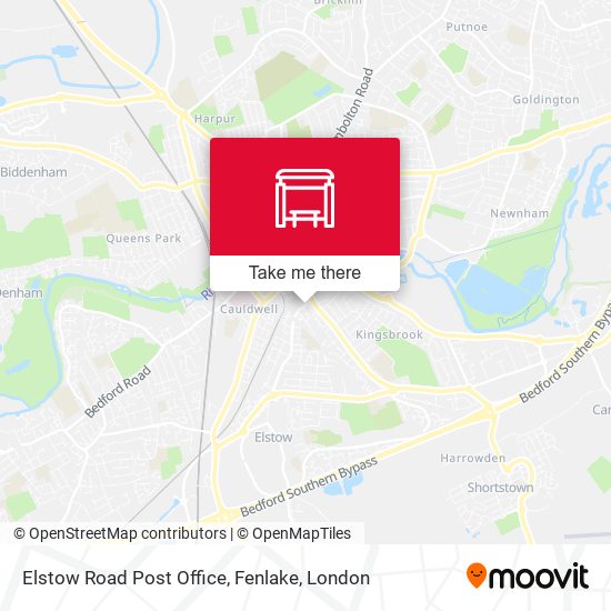Elstow Road Post Office, Fenlake map
