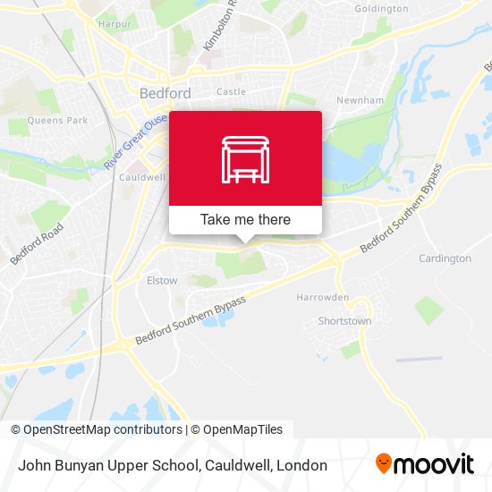 John Bunyan Upper School, Cauldwell map