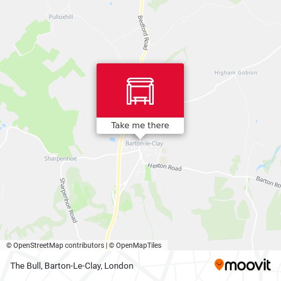 The Bull, Barton-Le-Clay map